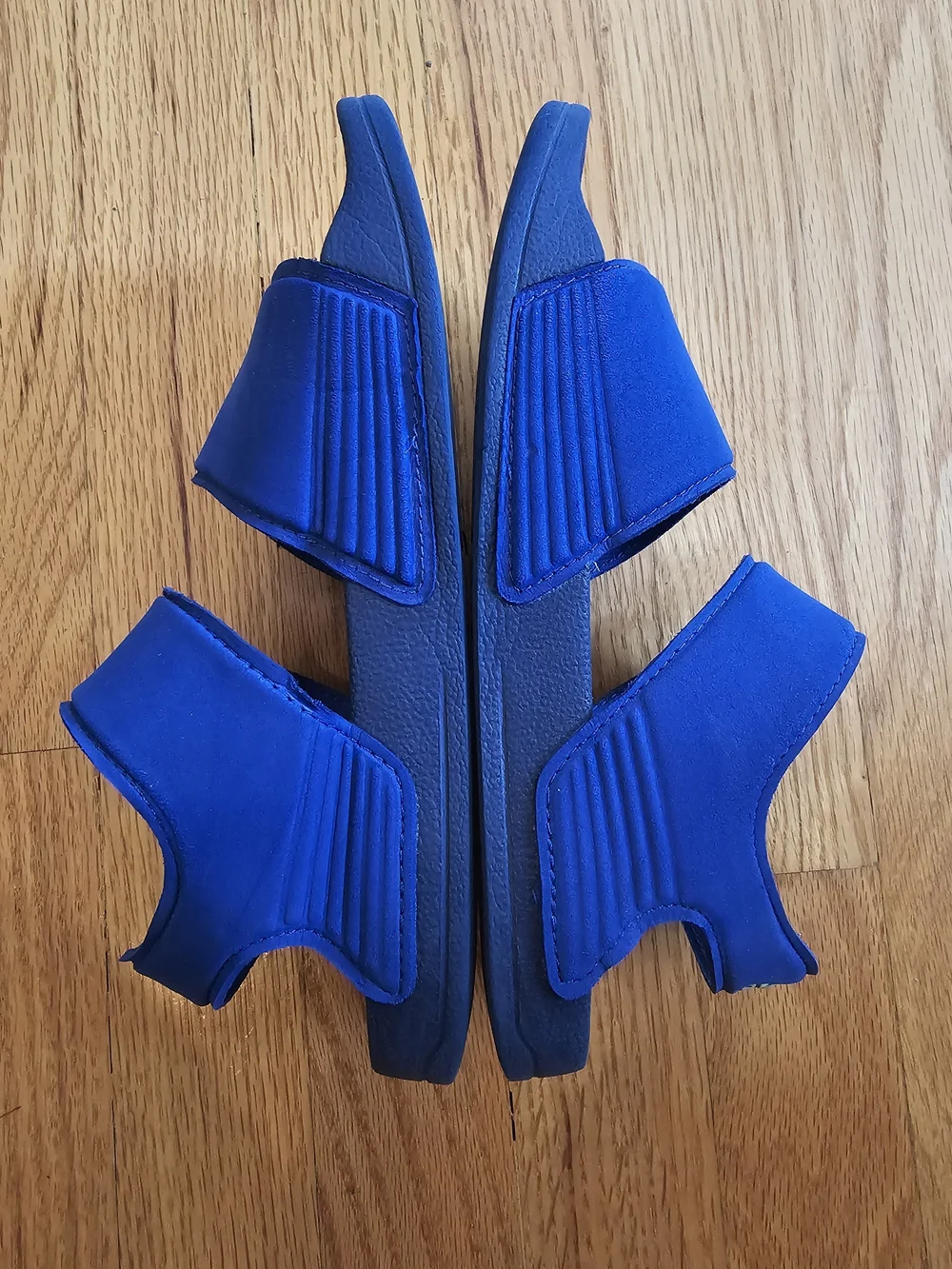 Adidas Kids Blue Slide Sandal with Dual Straps Size 2